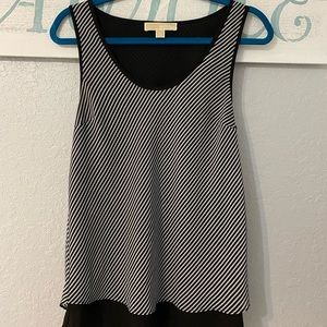 Black White Striped Michael Kors Top